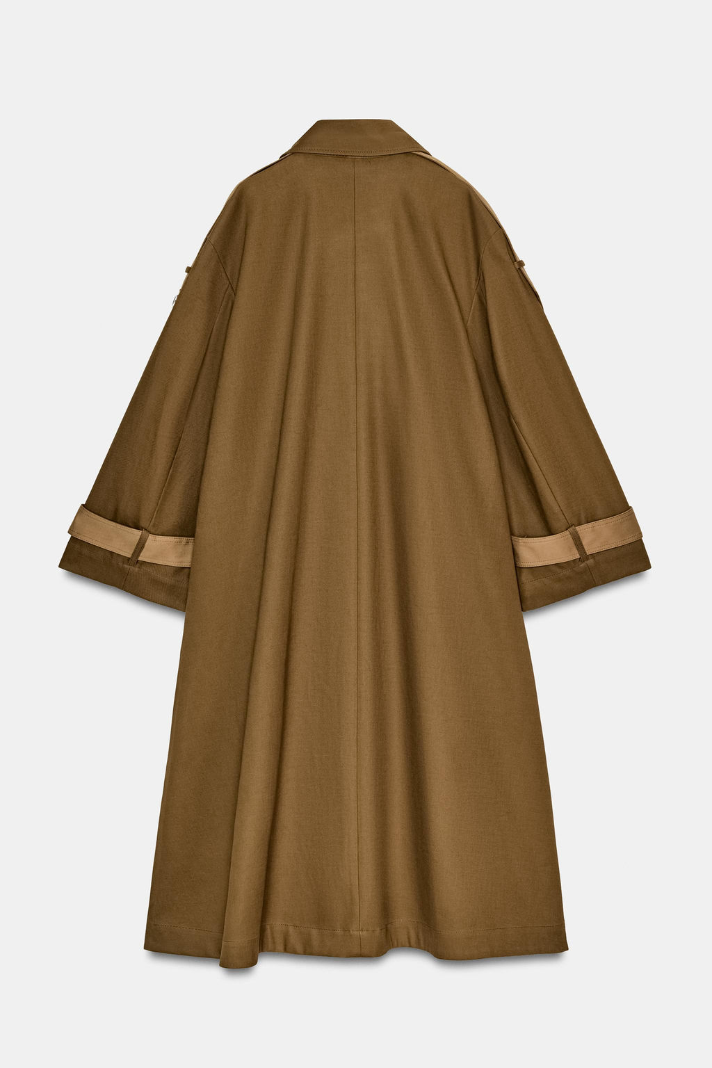 ZW COLLECTION LONG CONTRAST TRENCH COAT - Zara фото 8
