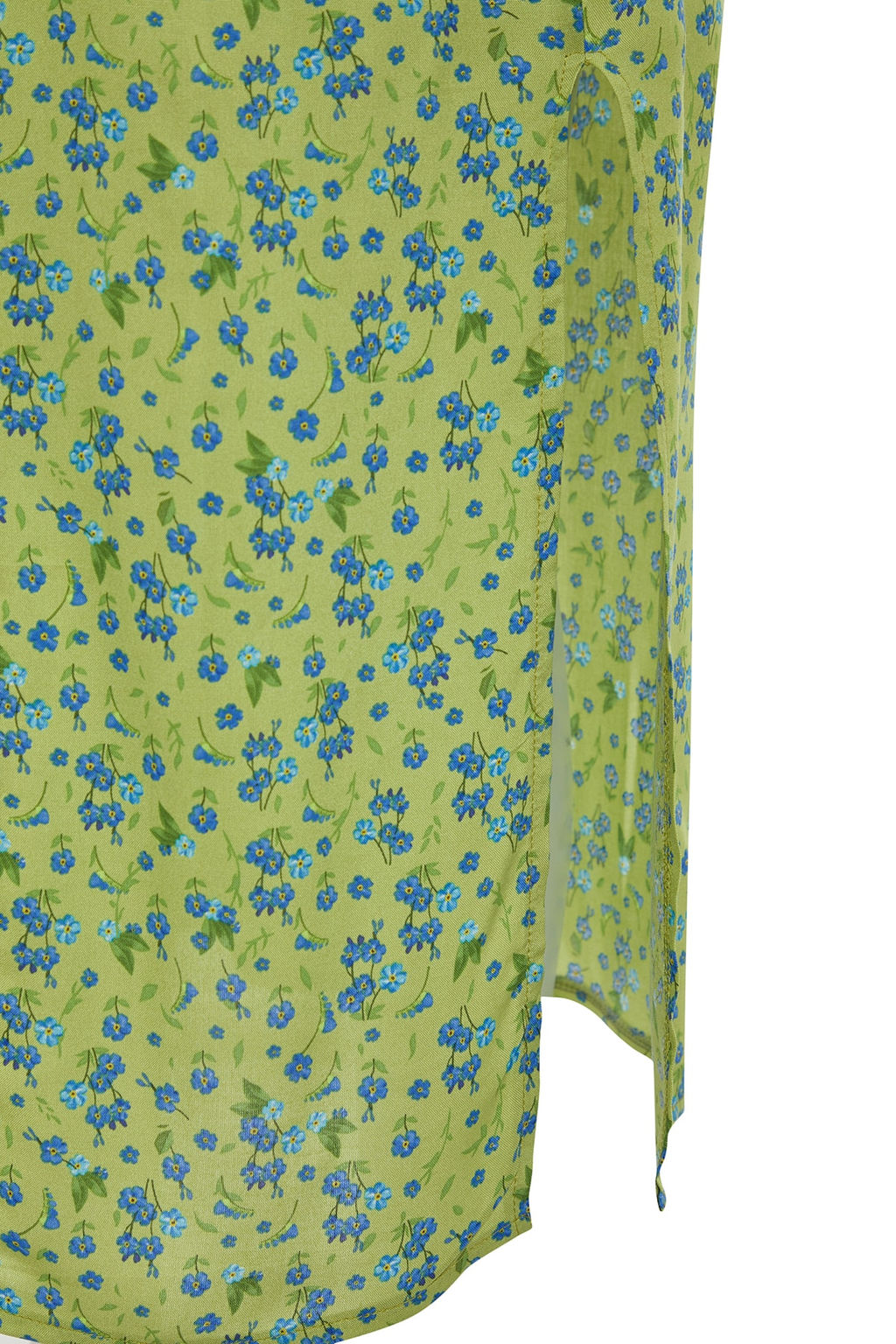 TRENDYOLMILLA Yesil Cicek Desenli Duz Kesim Y?rtmac Detayl? Viskon Midi Dokuma Elbise TWOSS23EL02085 фото 15