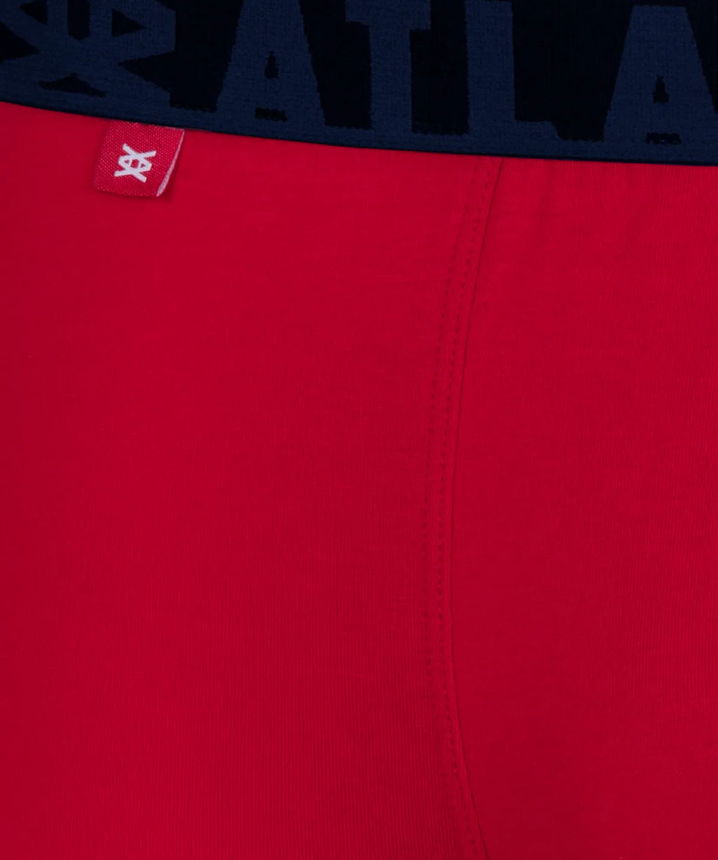 ATLANTIC 3MH-174 Трусы шорты New Sport - набор 3 шт. темно-синий + красный + темно-голубой  фото 3