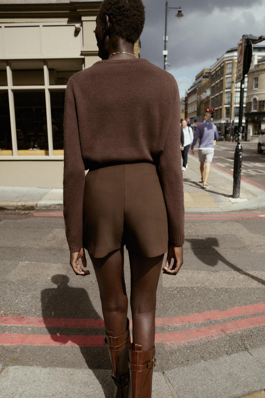 100% WOOL PLAIN KNIT SWEATER