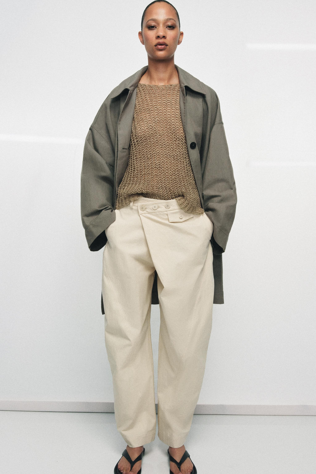 TRENCH OVERSIZE ZW COLLECTION / Gris-Granate - Zara фото 7