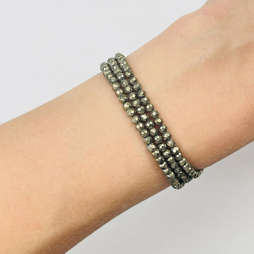 Бусины для украшений из Пирита (155 бусин)