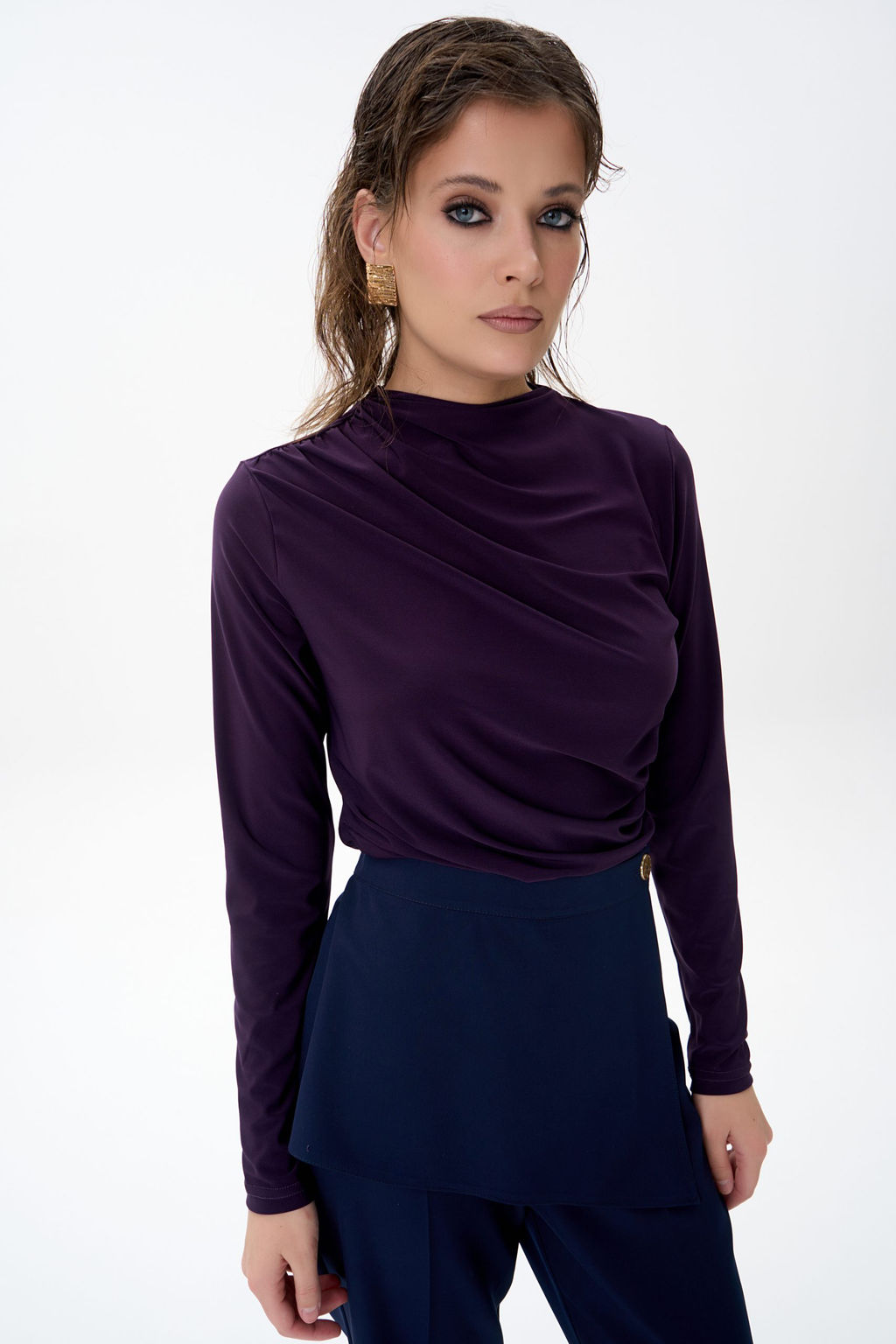 Лонгслив Нора (фиолетовый) - Эльза фото 9
