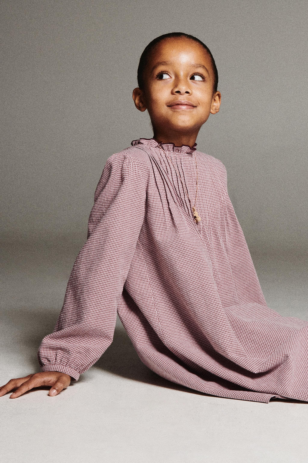 GINGHAM CHECK DRESS - Zara фото 6