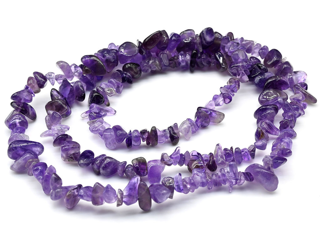 Бусы крошка 80см из аметиста