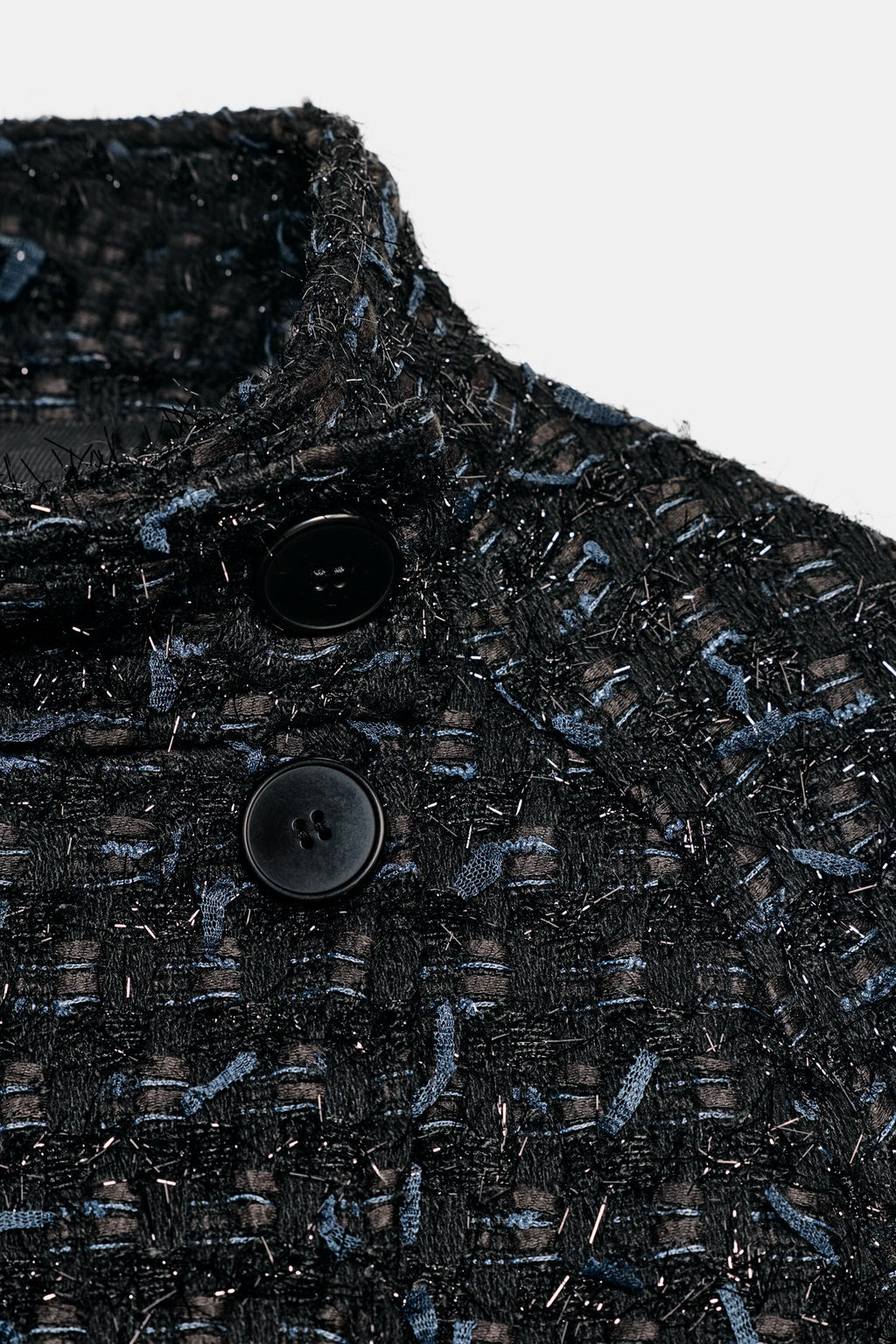 METALLIC THREAD TEXTURED CROSSOVER JACKET - Zara фото 7