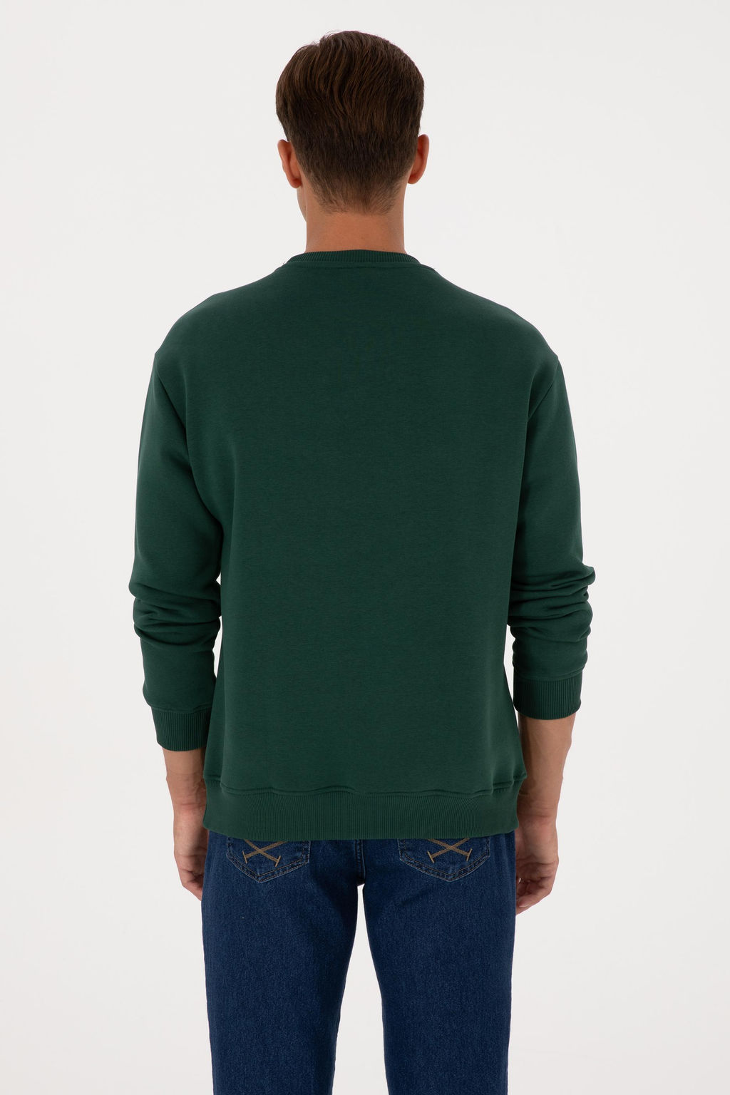 Erkek Koyu Ye_il Basic Sweatshirt Sepette S_rpriz _ndirim - U.s. polo assn фото 5