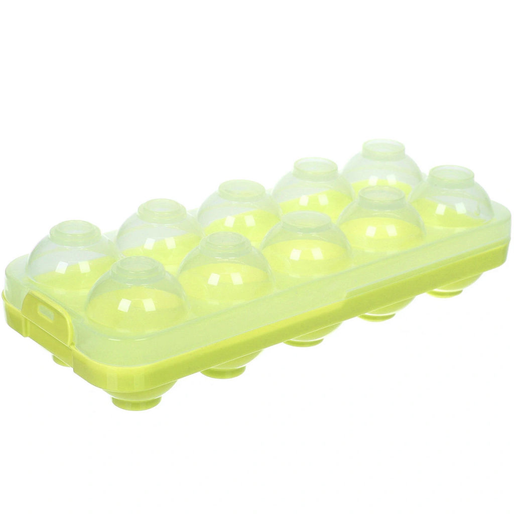 Цена за 2 шт. Контейнер для хранения яиц 10 шт с крышкой 25*11*7см, цвет микс