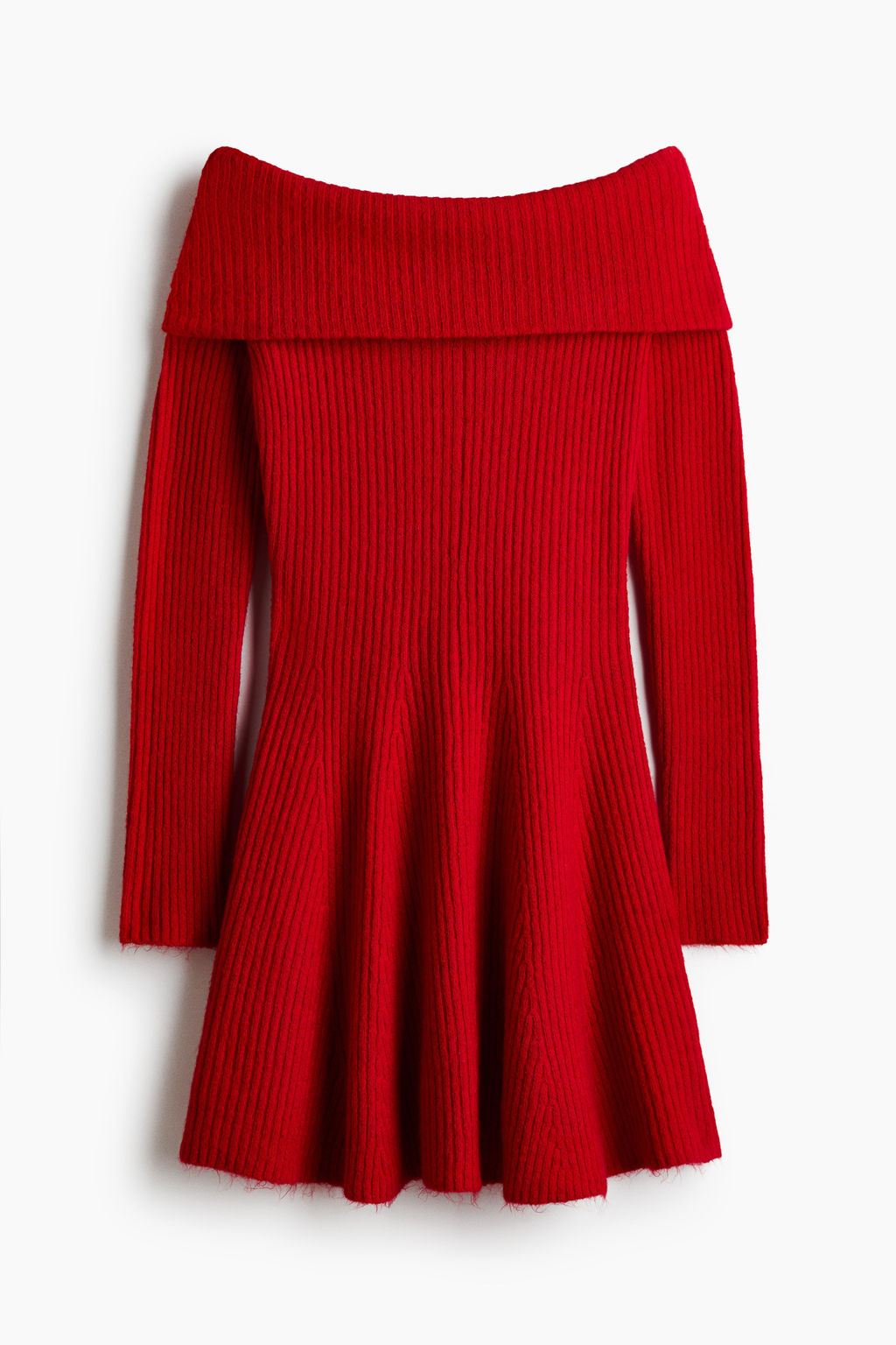 Vestido off-the-shoulder en punto de canal? - H&m фото 2