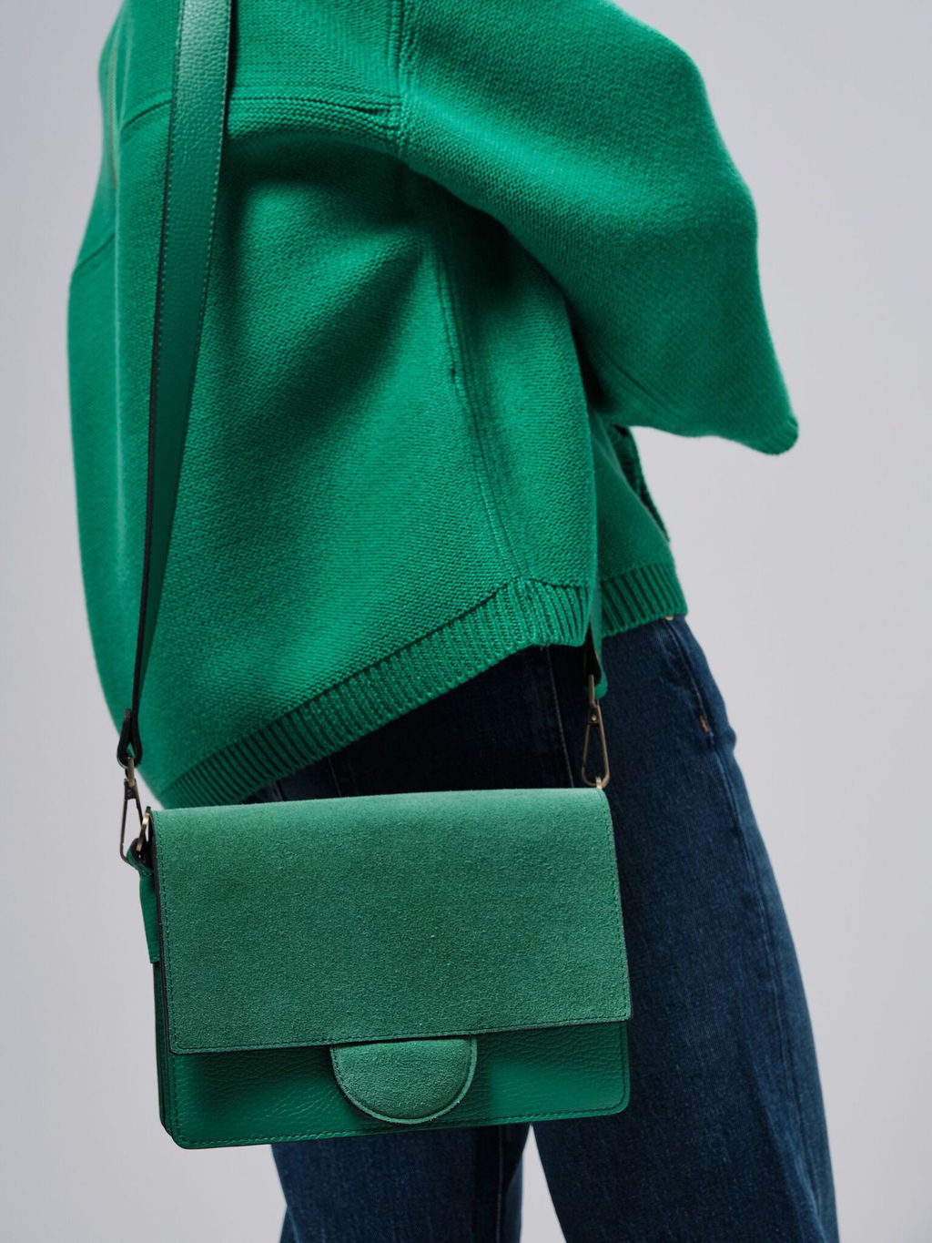 Сумка через плечо Deboro 30574 зеленая весна