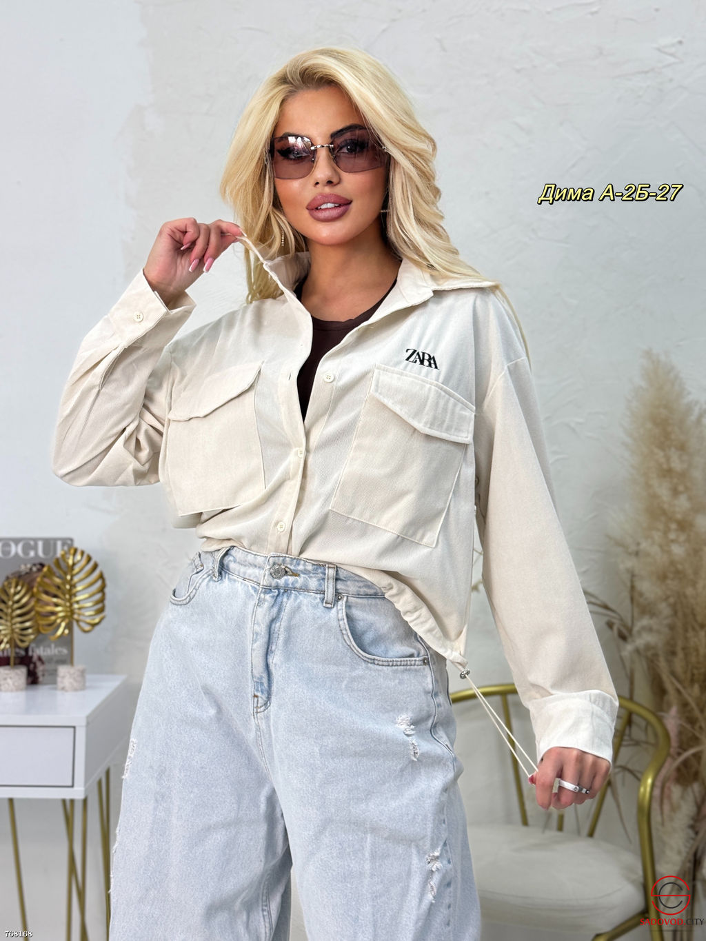 Женская вельветовая рубашка - Bruno фото 4