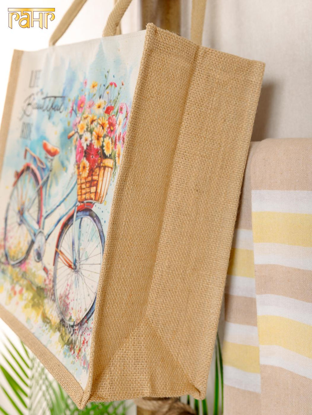 Сумка (хлопок,джут) ламинированная 38х15х35см №3000/8 (Лето 2025) - Ганг фото 3