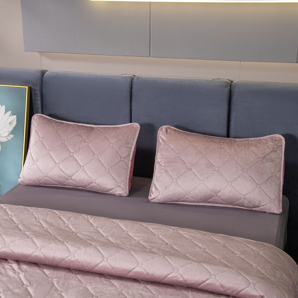 Велюровое покрывало ромб OVF032 240*260 50-70 2 шт - Ситрейд фото 8