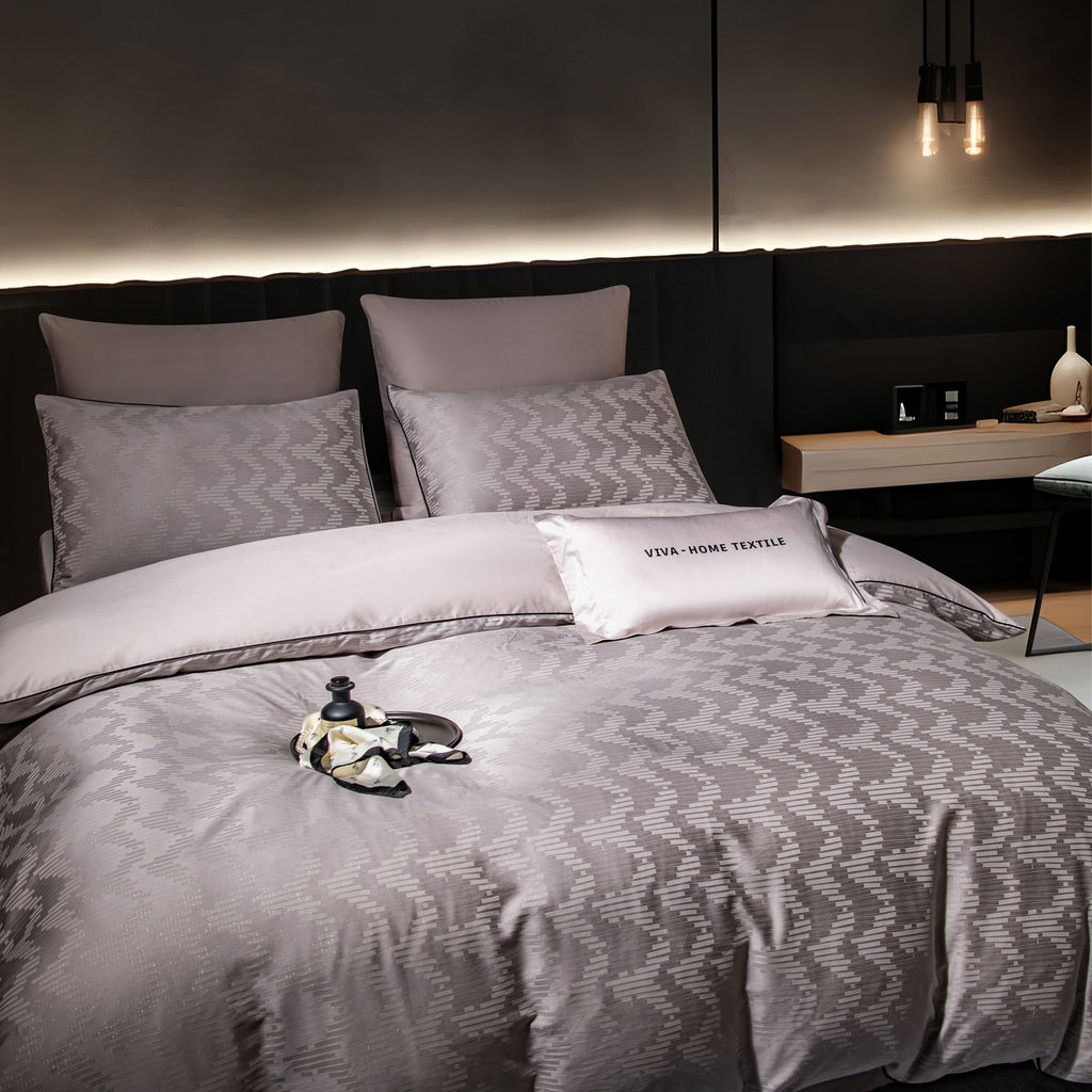 Комплект постельного белья Сатин-Жаккард Тессоро MT002 Евро 4 Наволочки