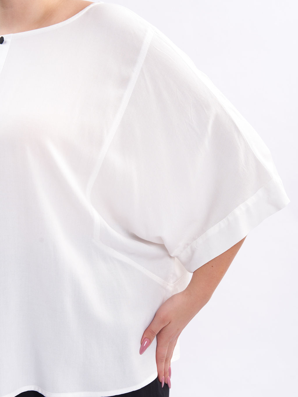 Блузка с коротким рукавом BL16404WHT04 - Артесса фото 5