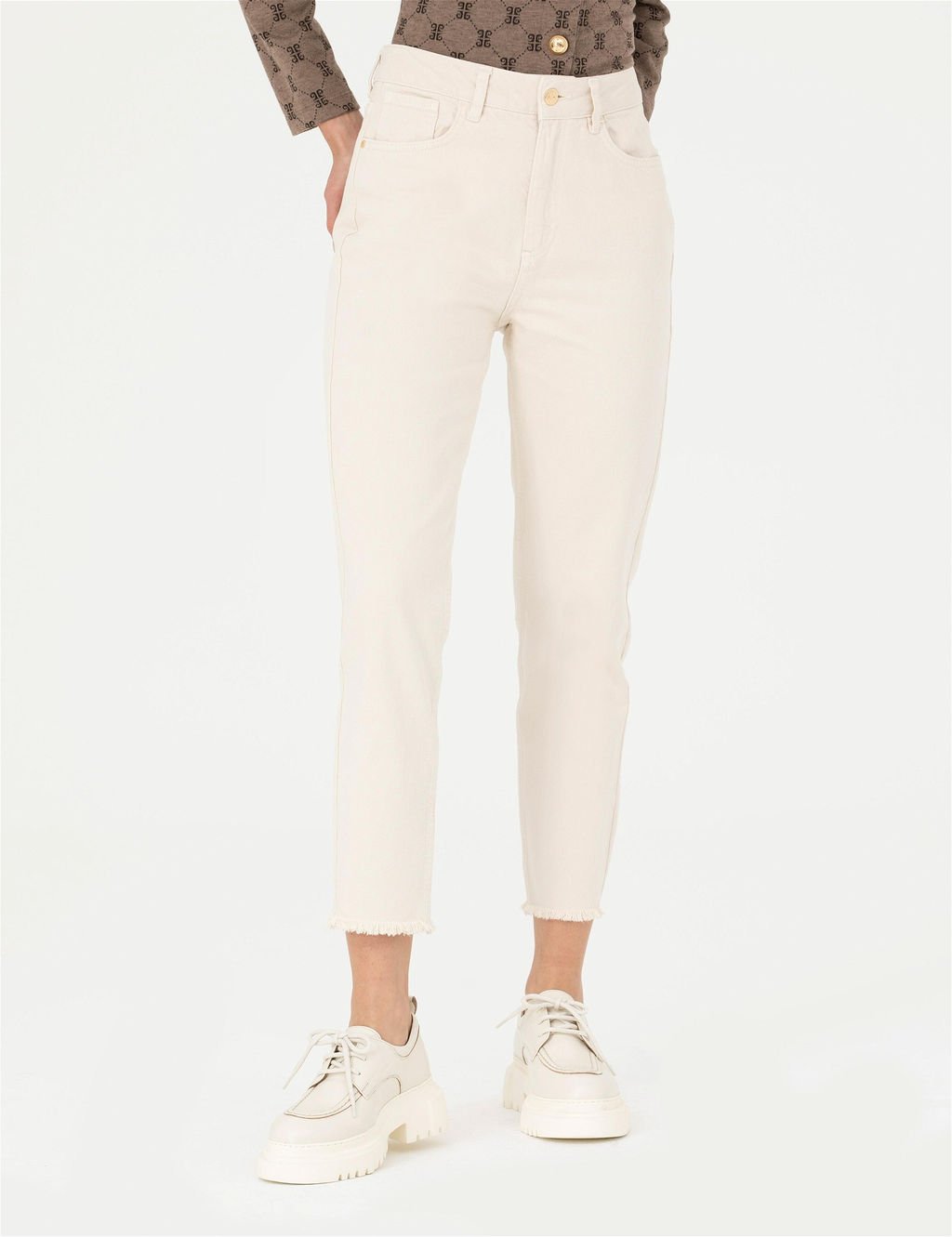 Krem Mom Fit Jean Pantolon - Pierre cardin фото 2