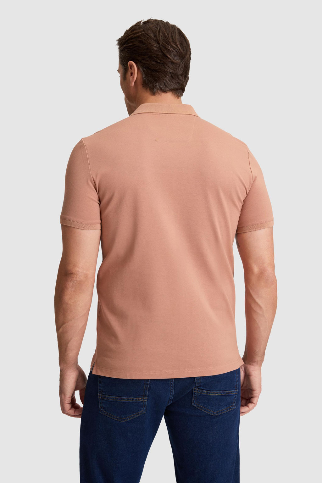 Erkek Pudra Regular Fit Polo Yaka Basic Ti__rt