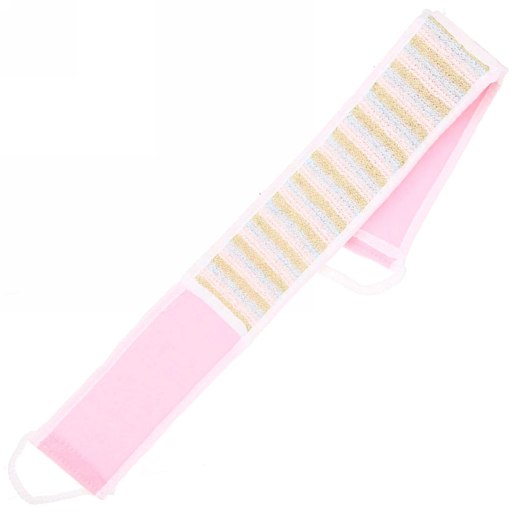 Цена за 3 шт. Мочалка для тела комбинированная "Ultramarine - Полосочки тонкие" 68*7см