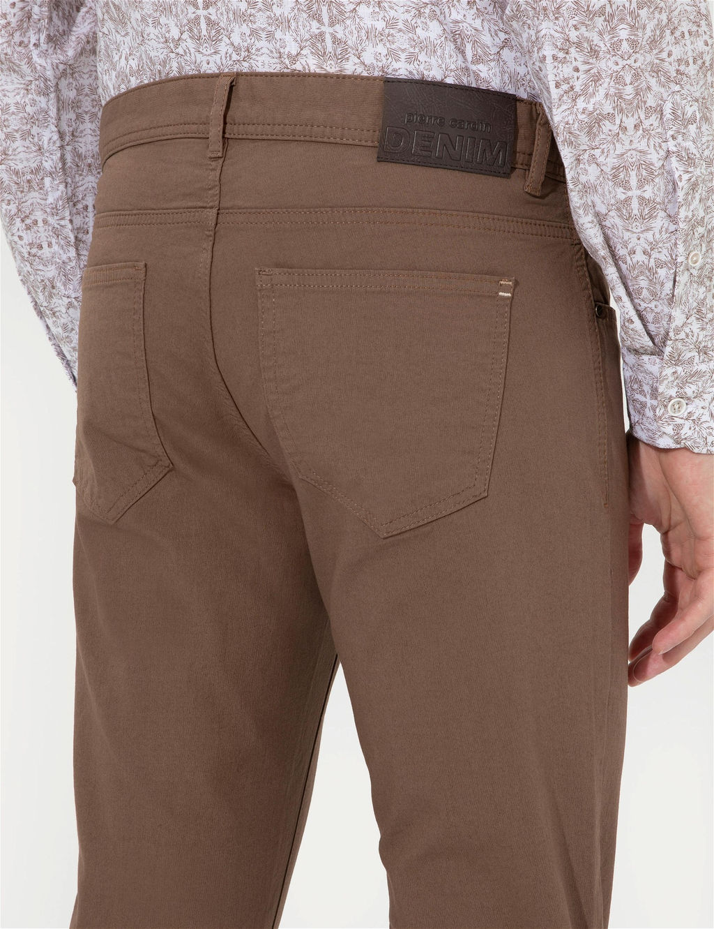 A__k Kahverengi Slim Fit Kanvas Pantolon - Pierre cardin фото 7