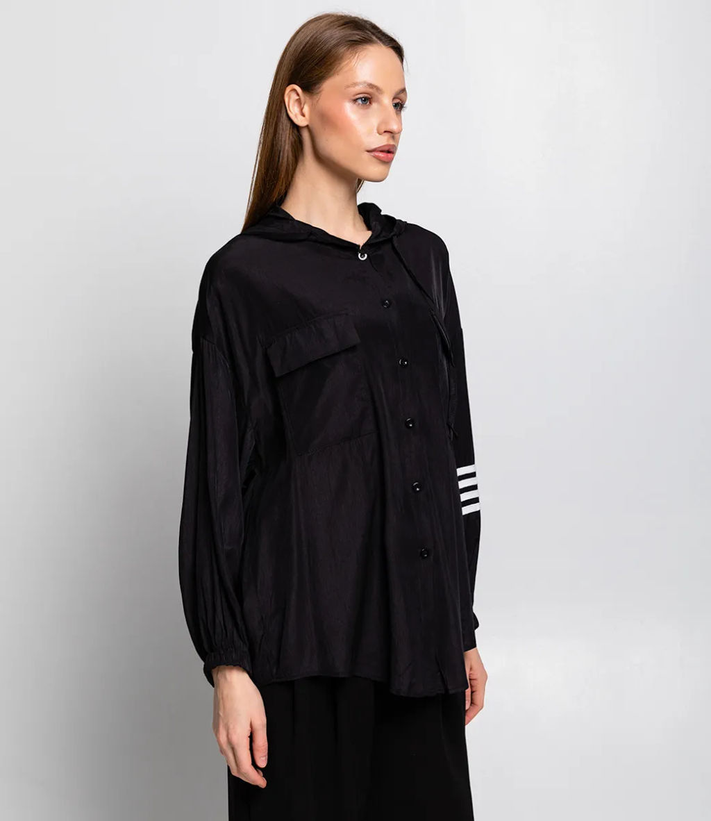 Рубашка #КТ22318, чёрный