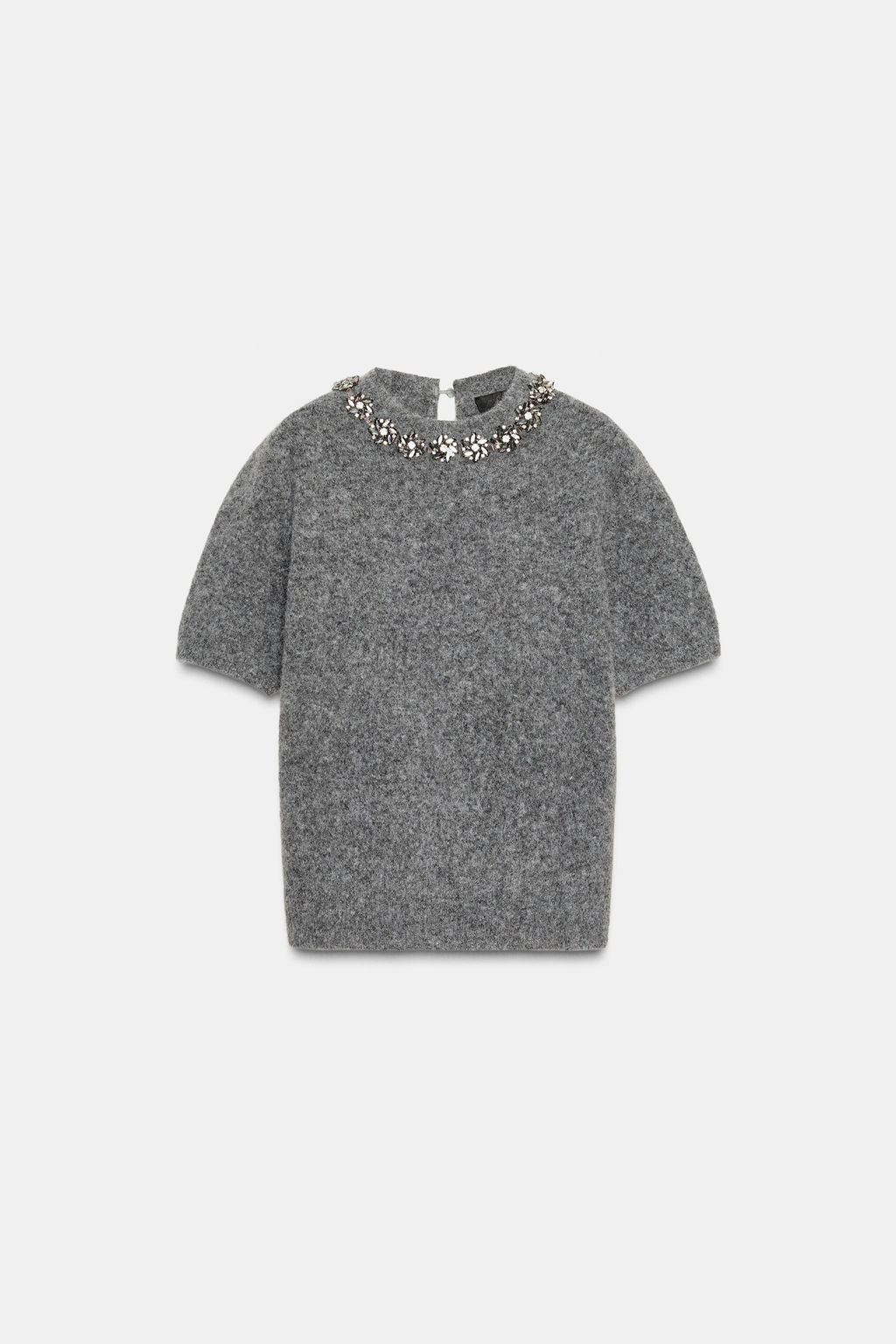 SHORT SLEEVE KNIT JUMPER WITH JEWEL BEADS - Zara фото 6