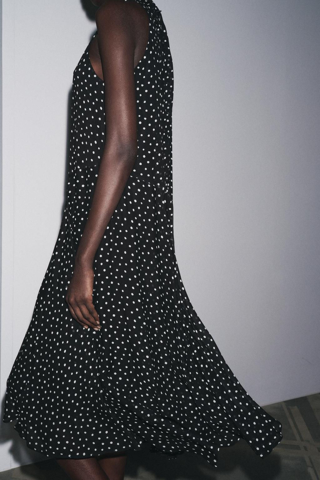 ZW COLLECTION HALTER POLKA DOT DRESS - Zara фото 3