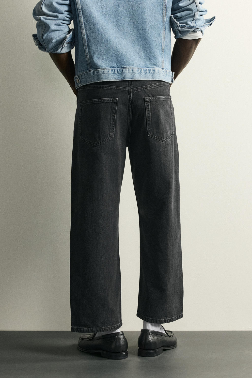 JEANS LOOSE CROPPED FIT / Carb?n - Zara фото 3