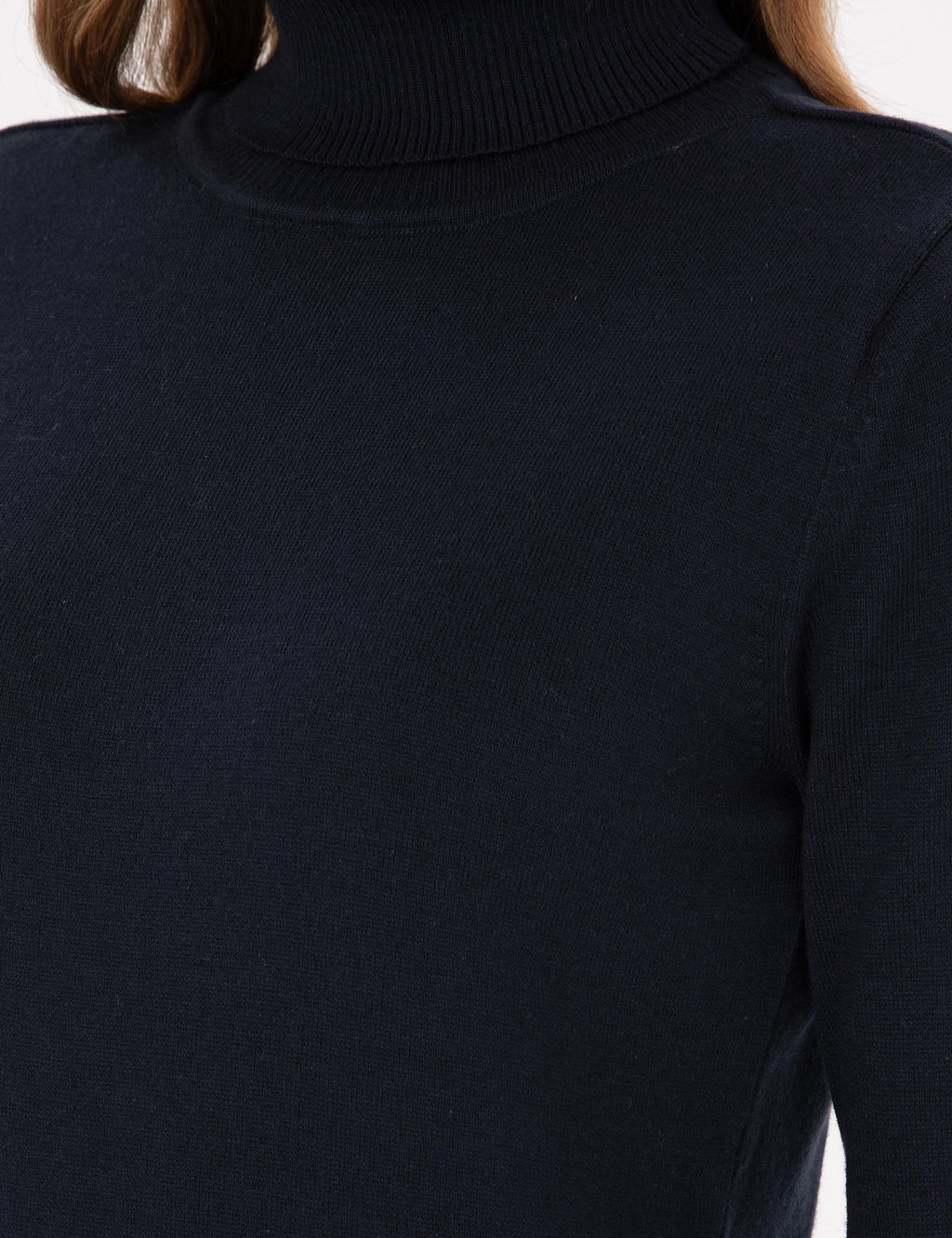 Lacivert Slim Fit Basic Kazak