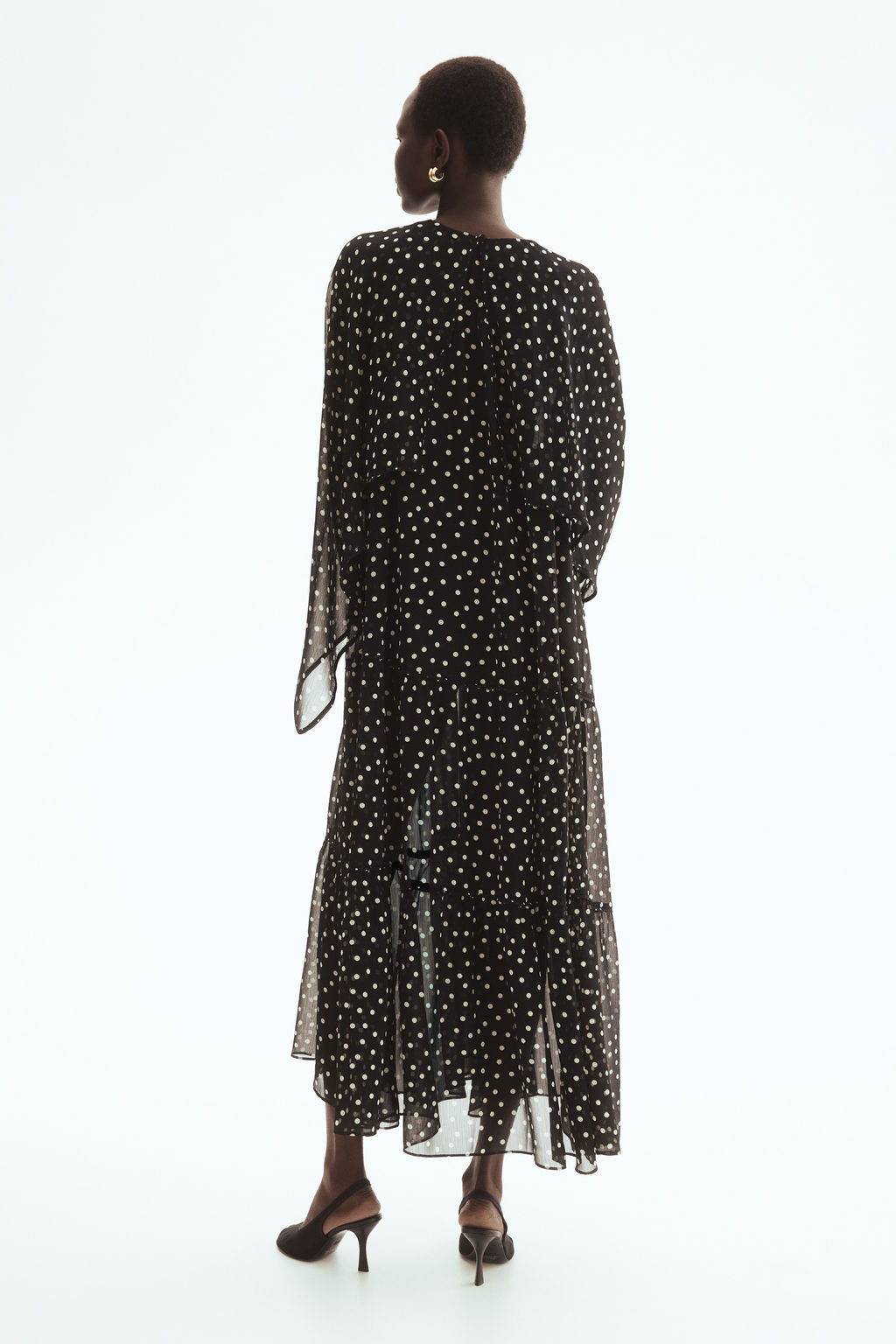 Vestido escalonado con capa decorativa - H&m фото 5