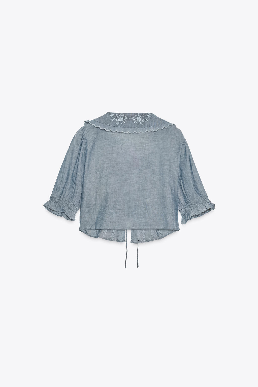 EMBROIDERED CROP SHIRT - Zara фото 7