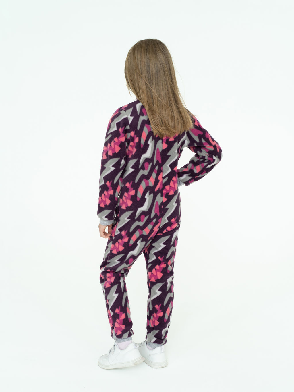 Купить комбинезон детский лиловый абстракция 279(ш) прямая молния (104, 56)