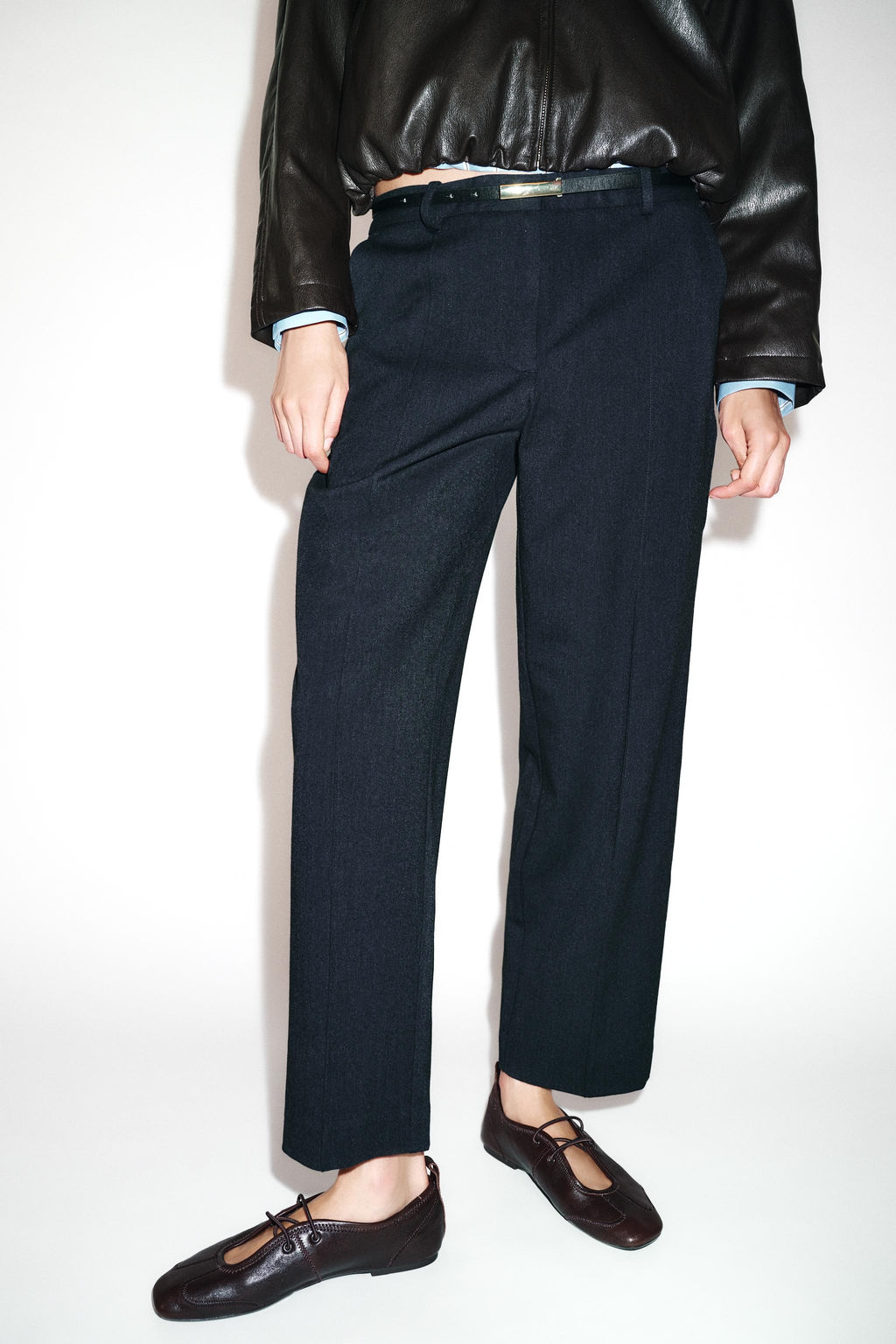 STRAIGHT TROUSERS WITH BELT - Zara фото 10