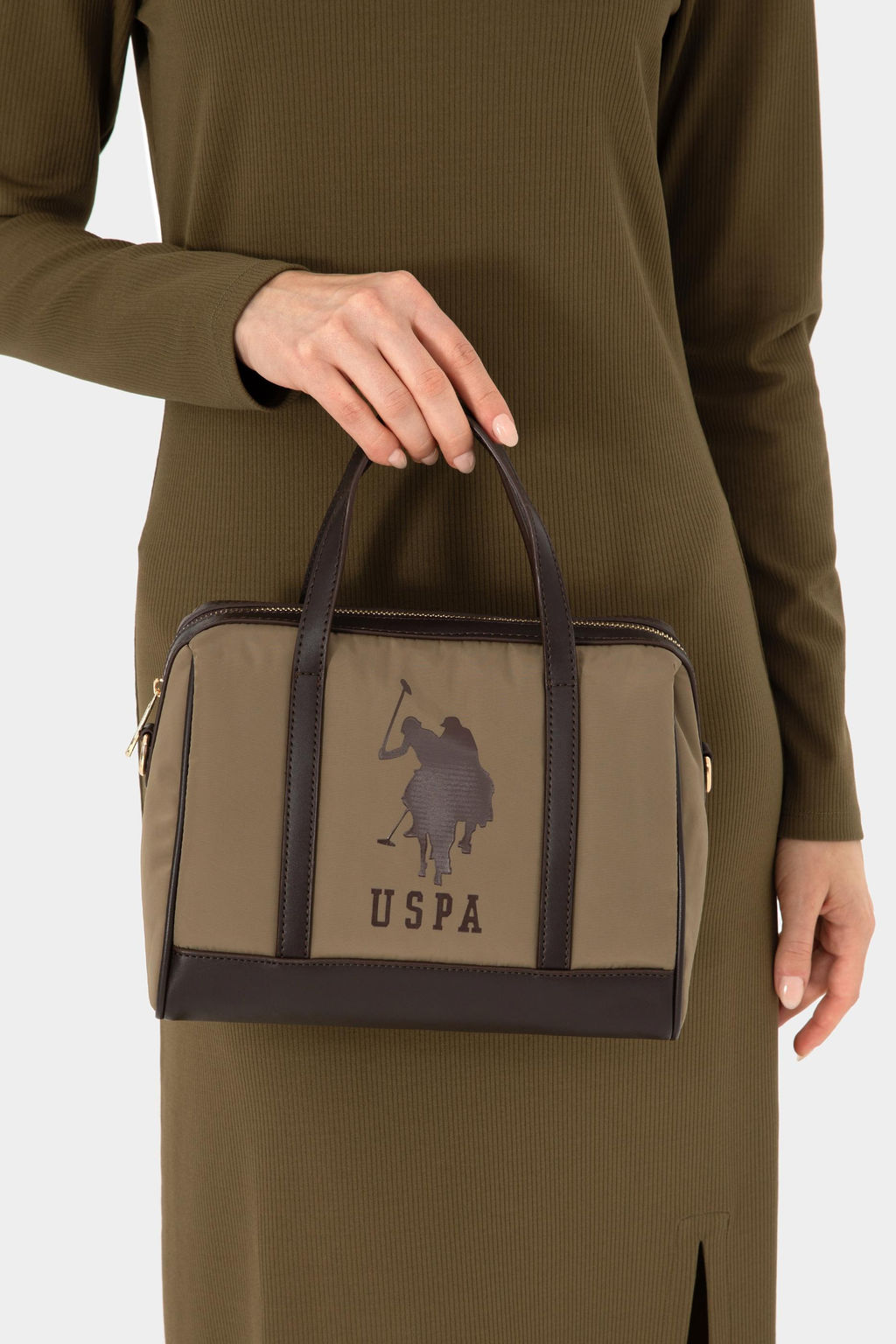 Женская сумка через плечо цвета хаки Неожиданная скидка в корзине - U.s. polo assn фото 2