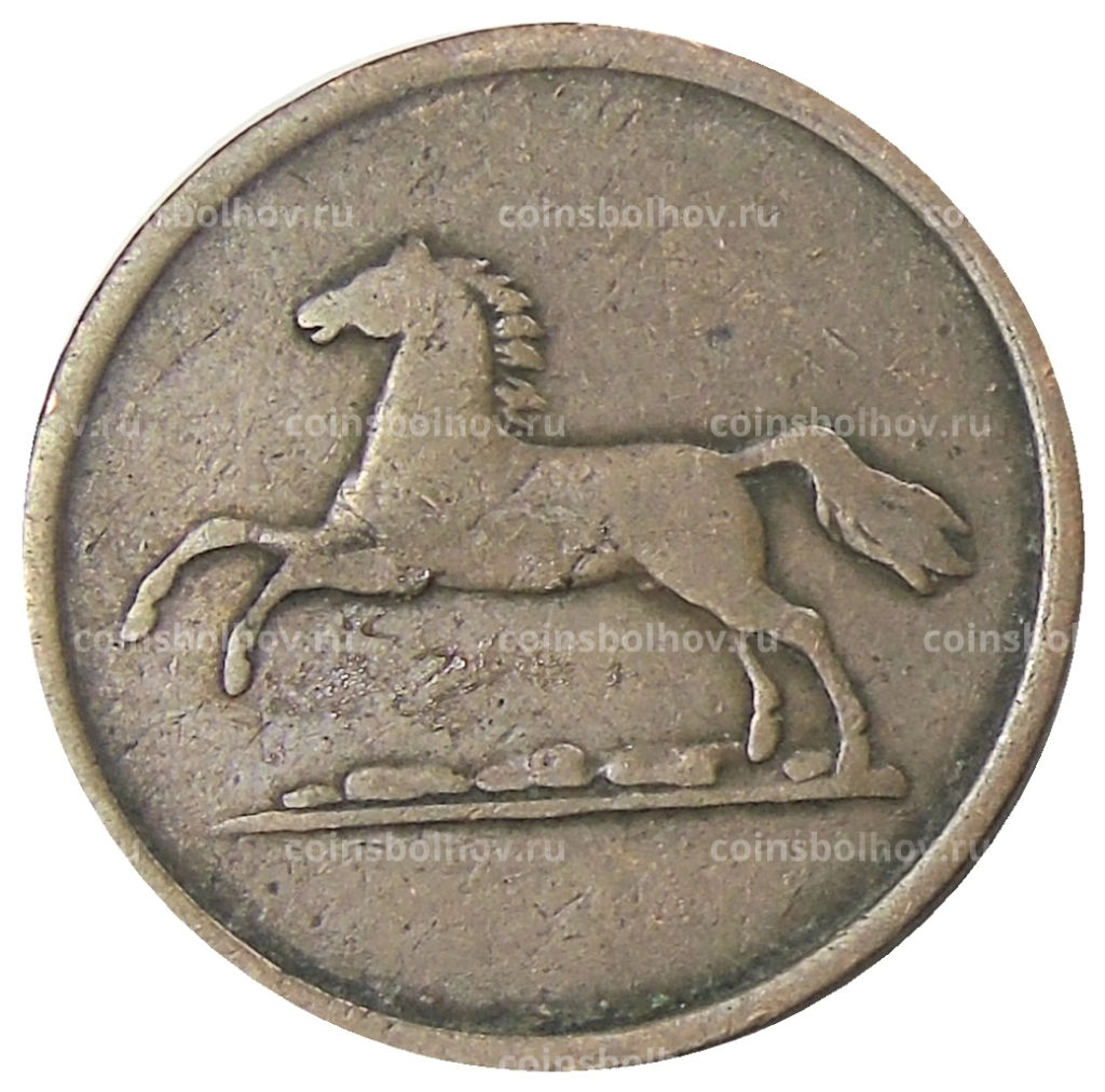 2 пфеннига 1851 года B Германские государства  Брауншвейг