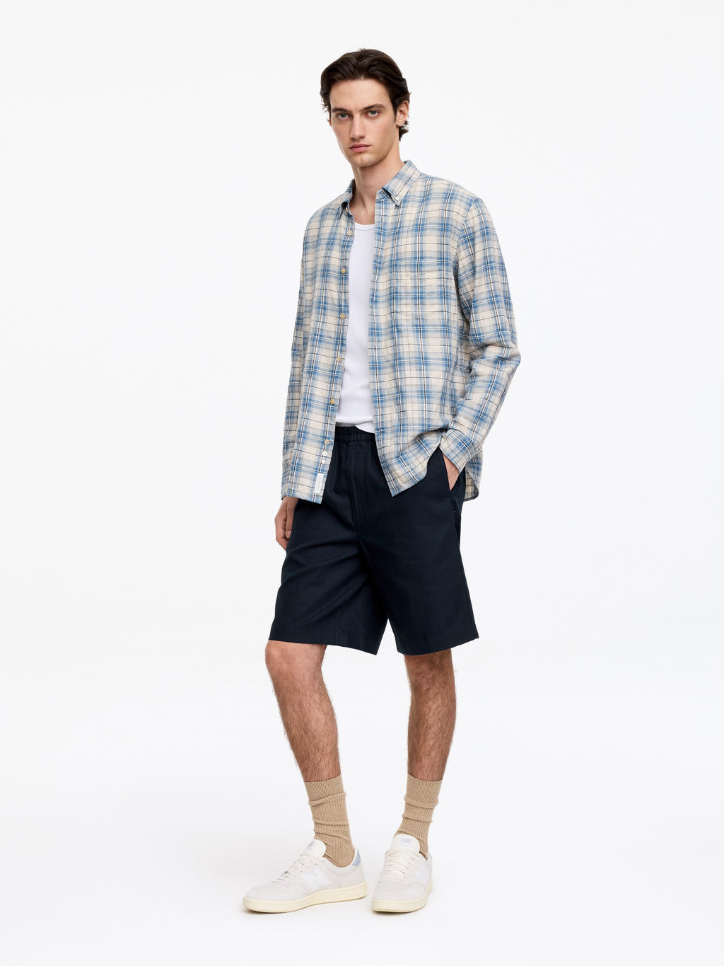 Pantalones cortos de lino y algod?n relaxed fit - H&m фото 4