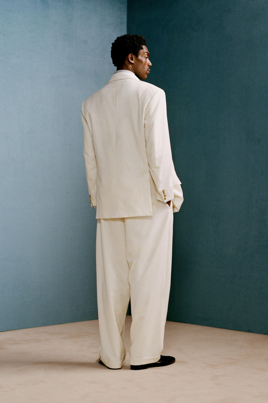 PANTAL?N PLIEGUES TRAJE WILLY CHAVARRIA X ZARA / Marfil  фото 3