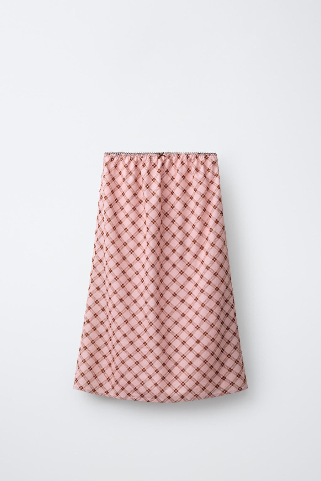 FALDA MIDI CUADROS / Rosa - Zara фото 2