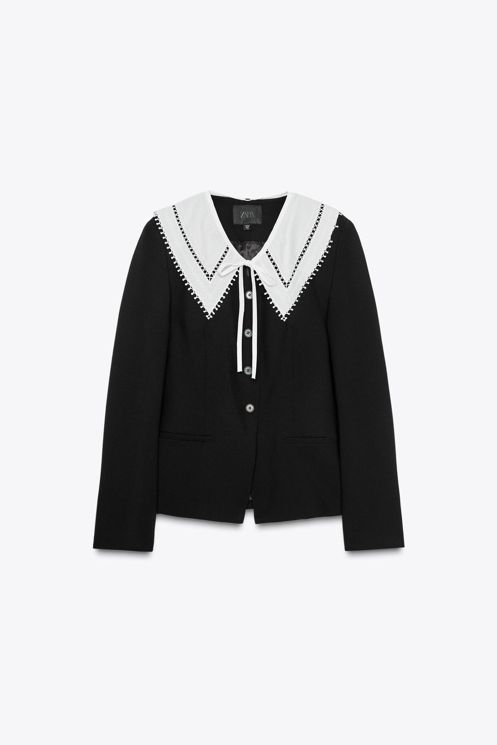 CONTRAST DETACHABLE COLLAR BLAZER - Zara фото 6