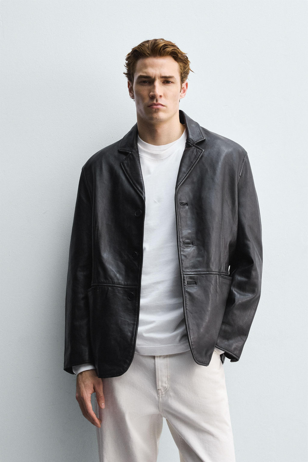 LEATHER BLAZER - Zara фото 2