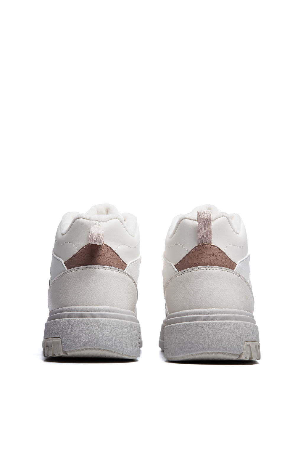 Кеды повседневные утепленные Бежевый/Серый