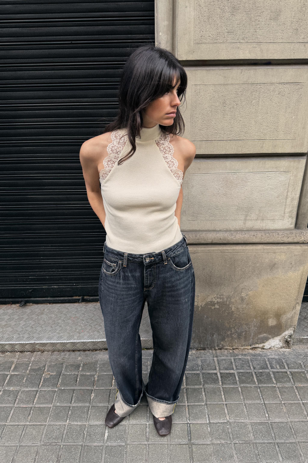 RIBBED LACE T-SHIRT - Zara фото 9