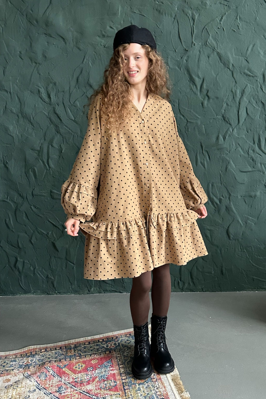 Платье женское COSY076/02/Бежевый, черный - M&G all natural фото 5