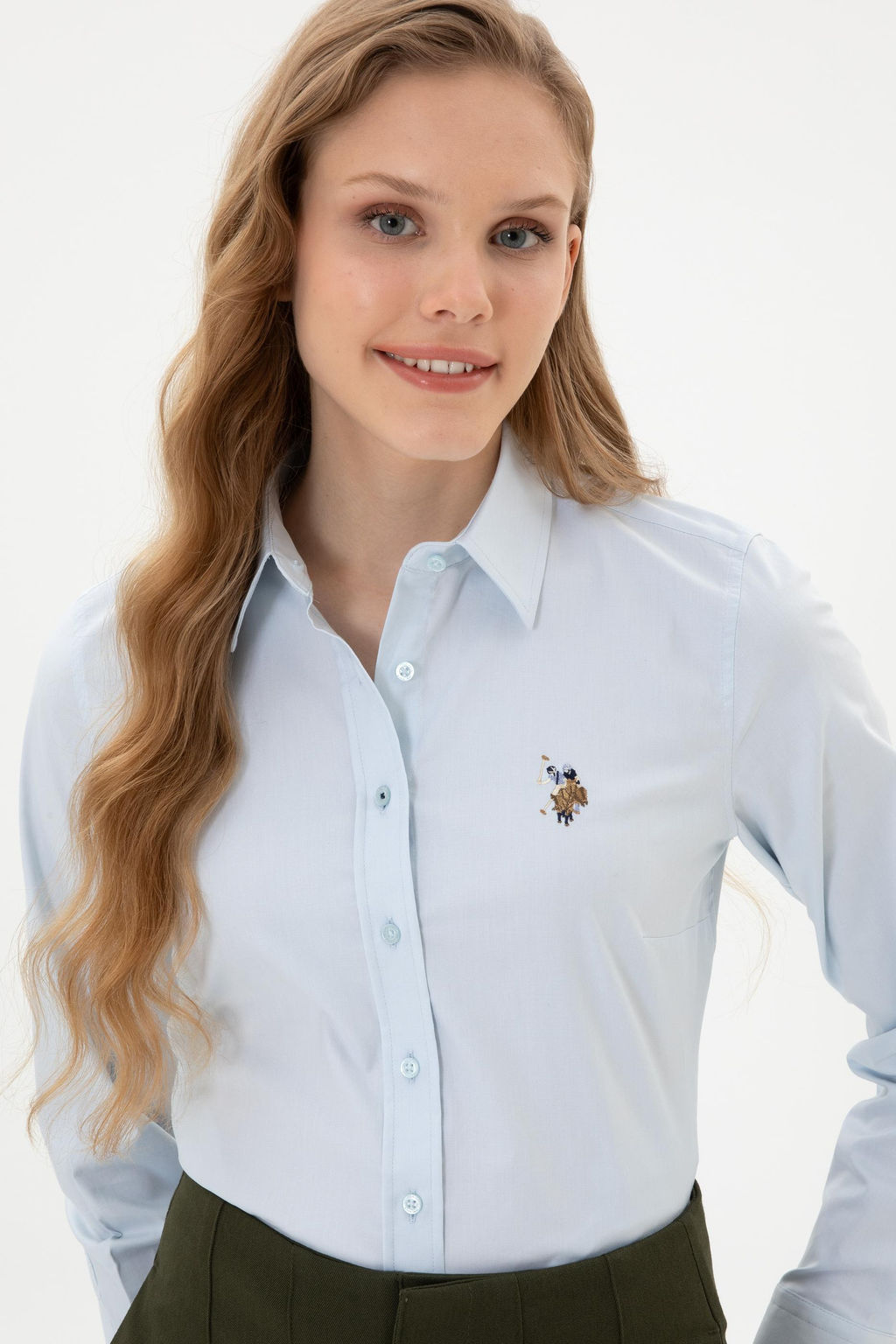 Kad_n A__k Mavi Uzun Kollu Basic G_mlek Sepette S_rpriz _ndirim - U.s. polo assn фото 2