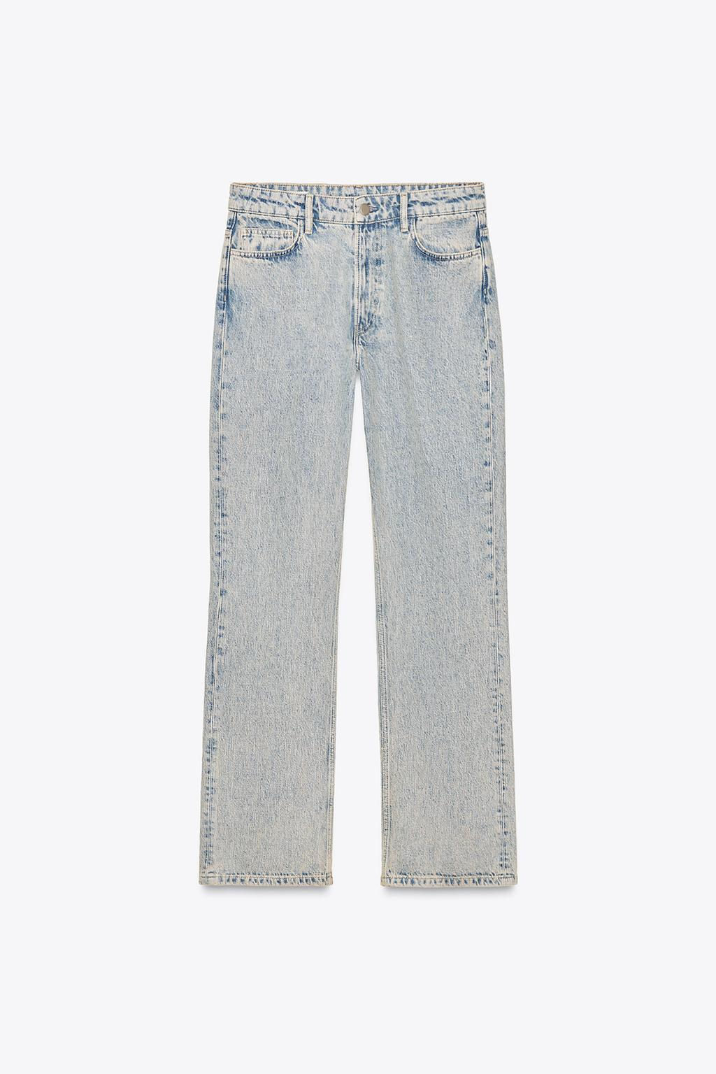 ZW COLLECTION STRAIGHT-LEG MID-RISE JEANS - Zara фото 3