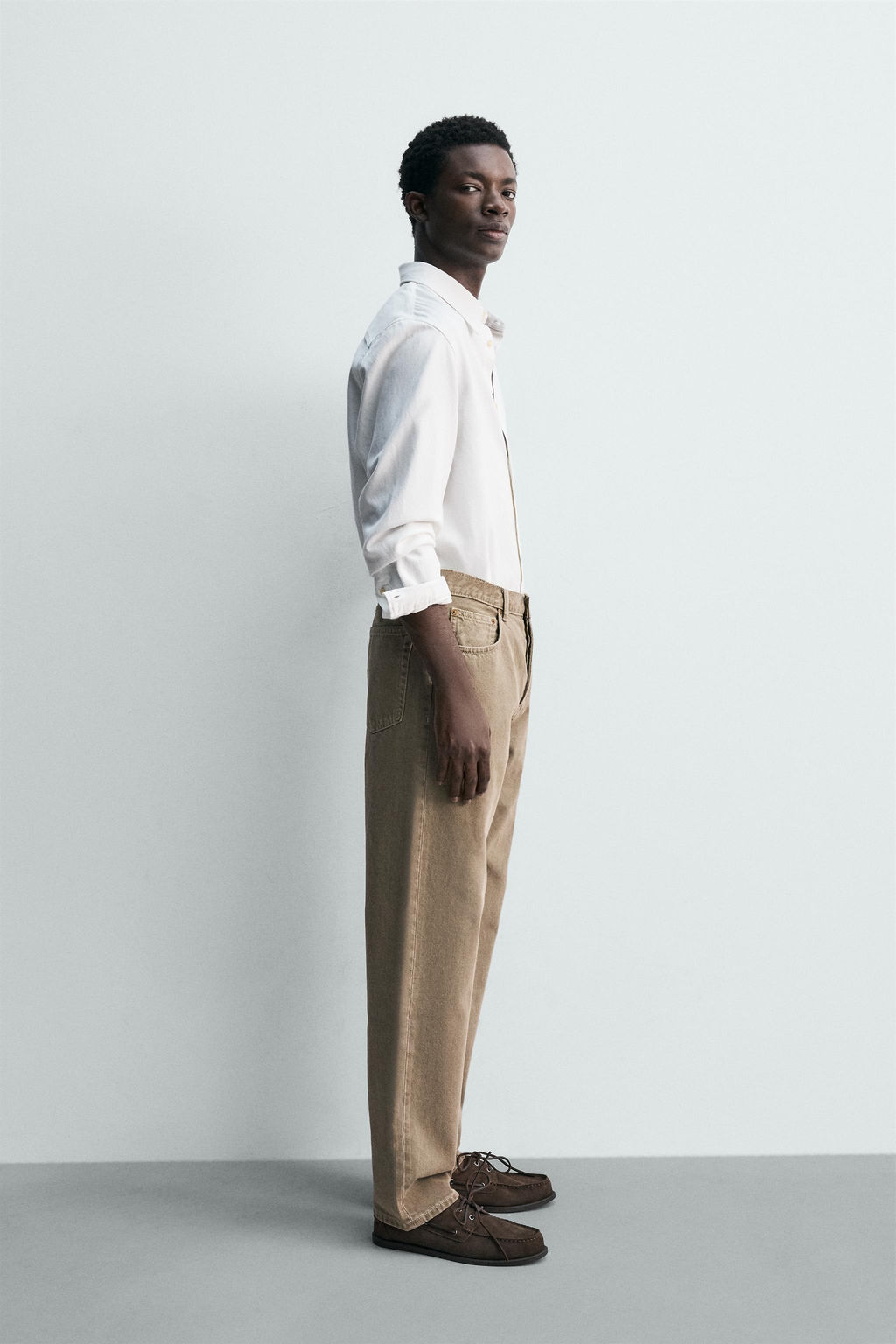 JEANS STRAIGHT FIT / Marr?n / Topo - Zara фото 4