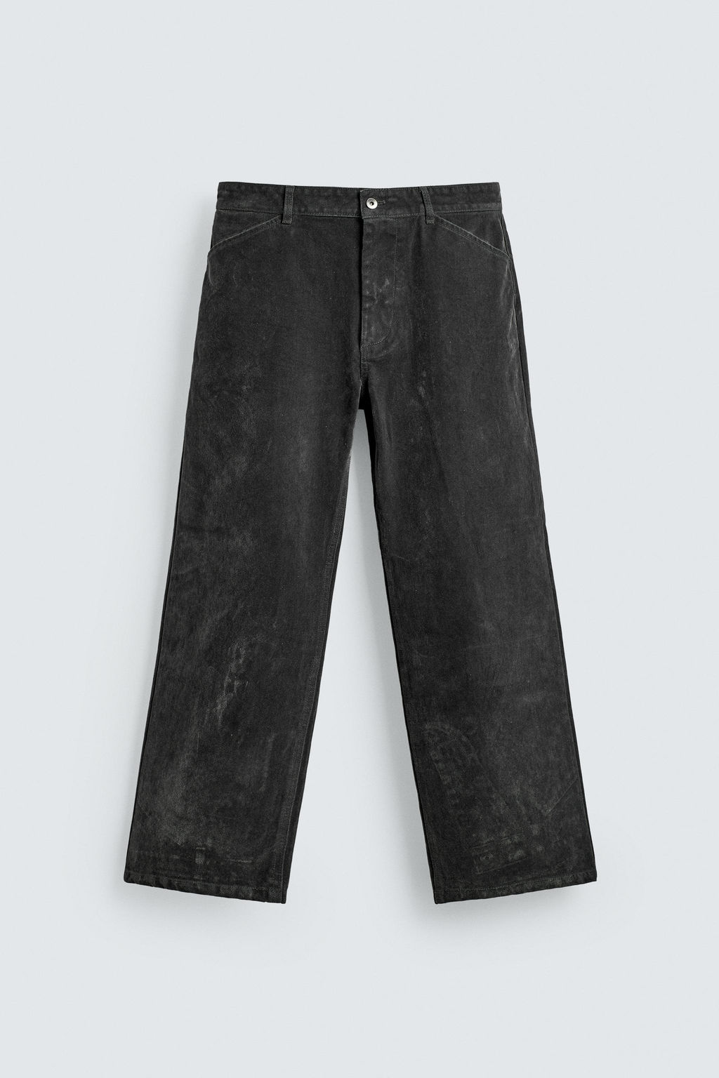 PANTAL?N RELAXED FIT FLOCADO / Gris - Zara фото 7