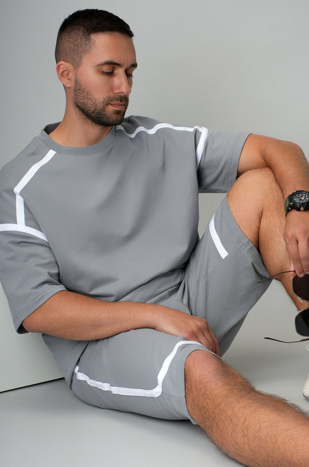 Мужской костюм оверсайз из футера двухнитки Happyfox - Happy fox фото 7