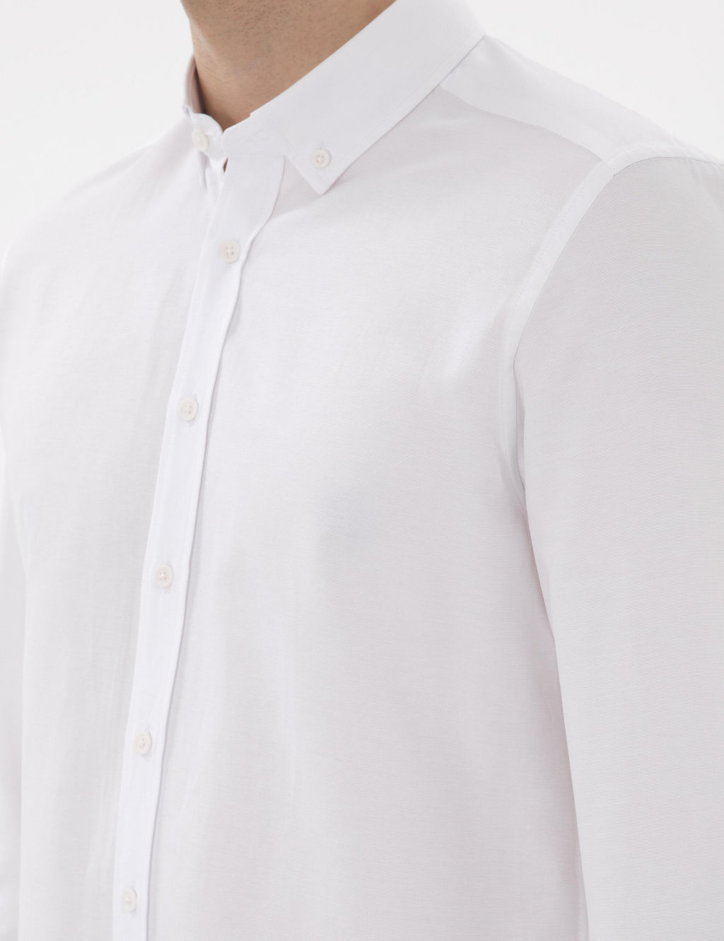 Beyaz Regular Fit Uzun Kollu G_mlek - Pierre cardin фото 7