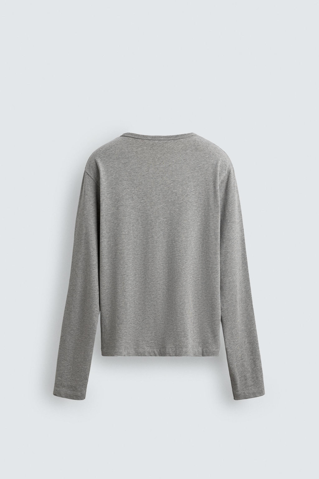 CAMISETA MANGA LARGA / Gris vigor? - Zara фото 8