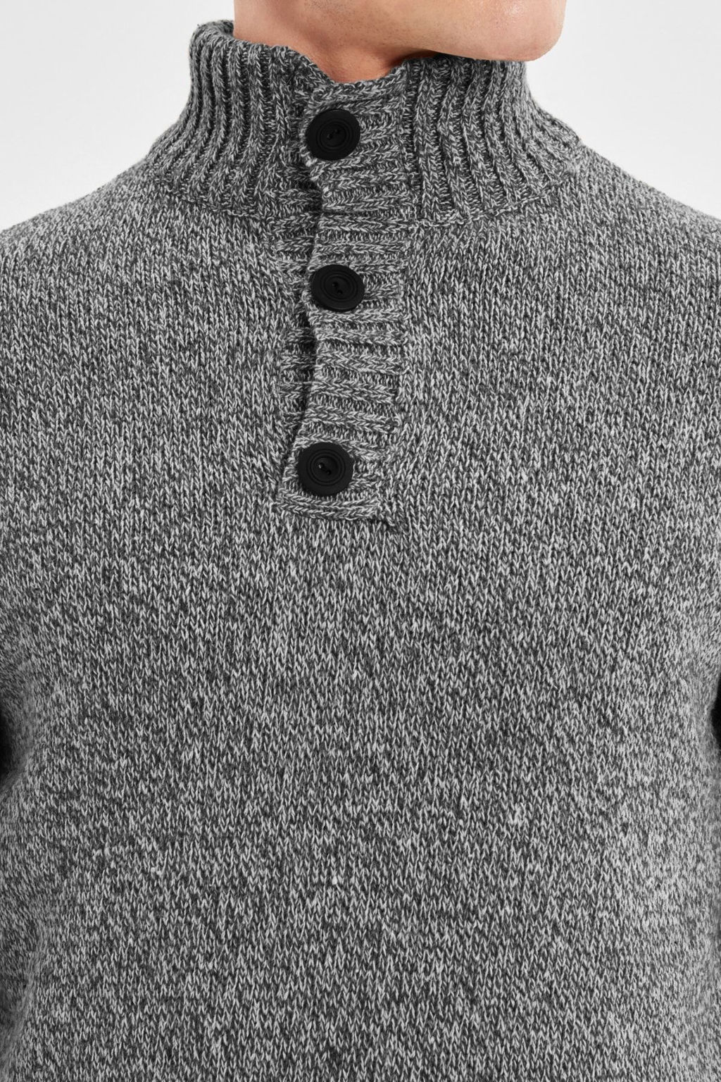 TRENDYOL MAN Vizon Casual Slim Fit Yunlu Yar?m Bal?kc? Dugmeli Triko Kazak TMNAW21KZ0394 - Trendyolmilla фото 3
